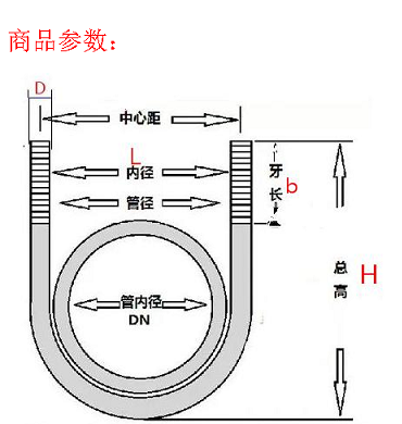 不锈钢U型螺栓 不锈钢U型螺栓